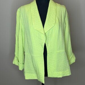 Chicos Green Jacket - rayon/nylon, Size 1 - excellent condition